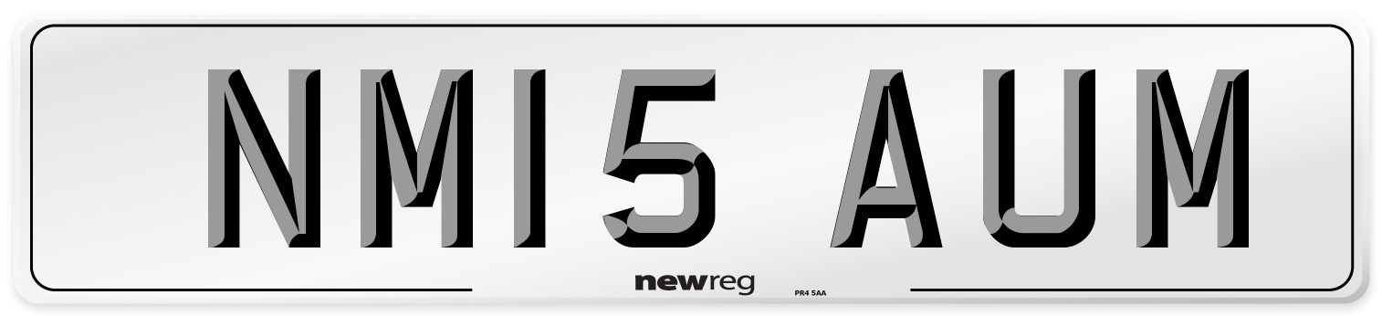 NM15 AUM Number Plate from New Reg